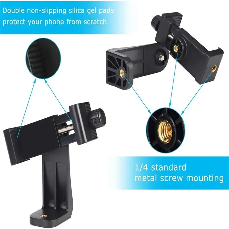 Universal Bracket Phone Holder Tripod Stand for iPhone Samsung Mount Tablet Clip SmartphoneTripod Hot Shoe Shooting Adapter