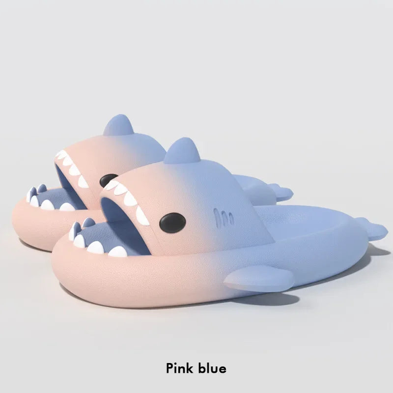 Home Shark Slippers Cloud Women Slides Clapper Summer Beach Indoor Soft Eva Sandal Men Male Non Slip Gradient Shoe Ladies Female