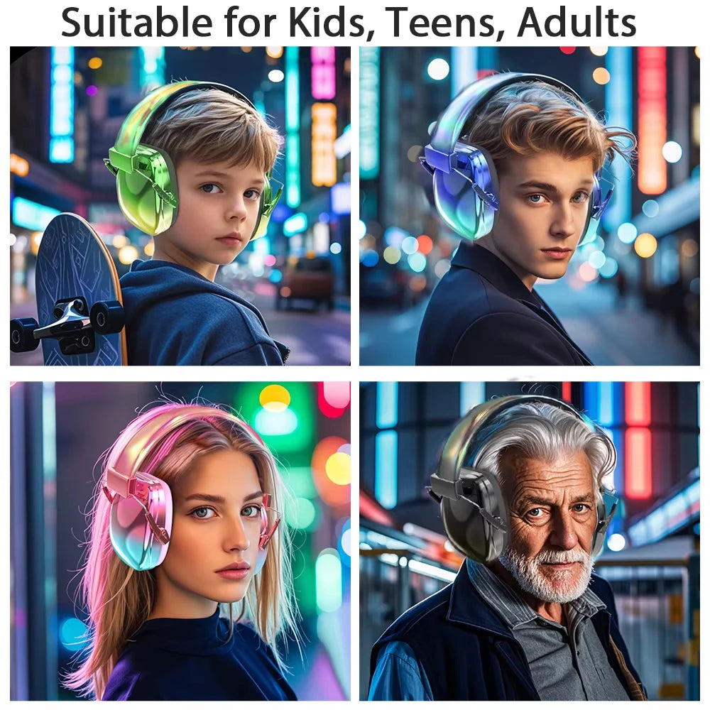 Fashionable Electroplated Earmuffs Kids Hearing protector Anti-noise Headphones For Autism children  Ear Defenders Toddlers Gift