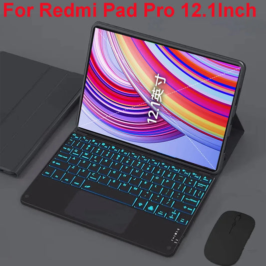 For Xiaomi Redmi Pad Pro 12.1 Inch Case, Keyboard Cover for Redmi Pad Pro 12.1 Inch 2024
