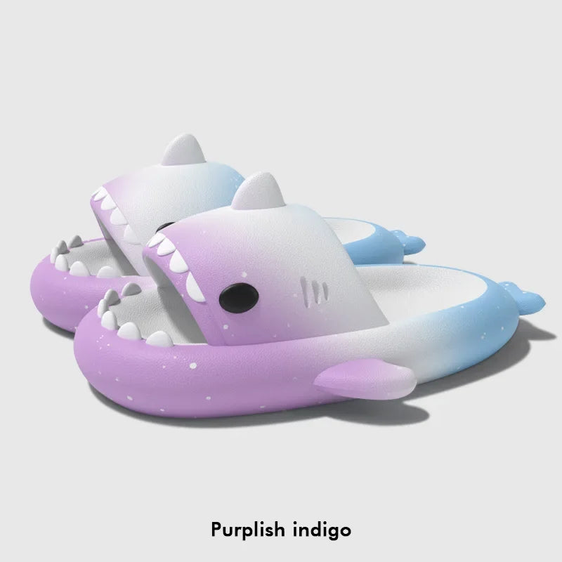 Home Shark Slippers Cloud Women Slides Clapper Summer Beach Indoor Soft Eva Sandal Men Male Non Slip Gradient Shoe Ladies Female