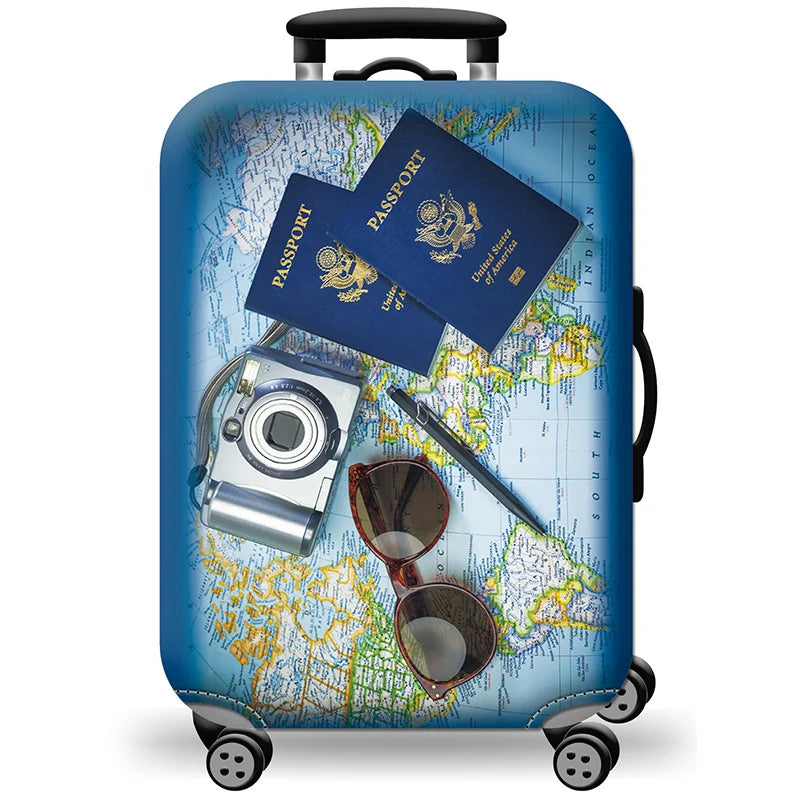 Luggage Cover Stretch Fabric Suitcase Protector Baggage Dust Case Cover Suitable for18-32 Inch Suitcase Case Travel Organizer