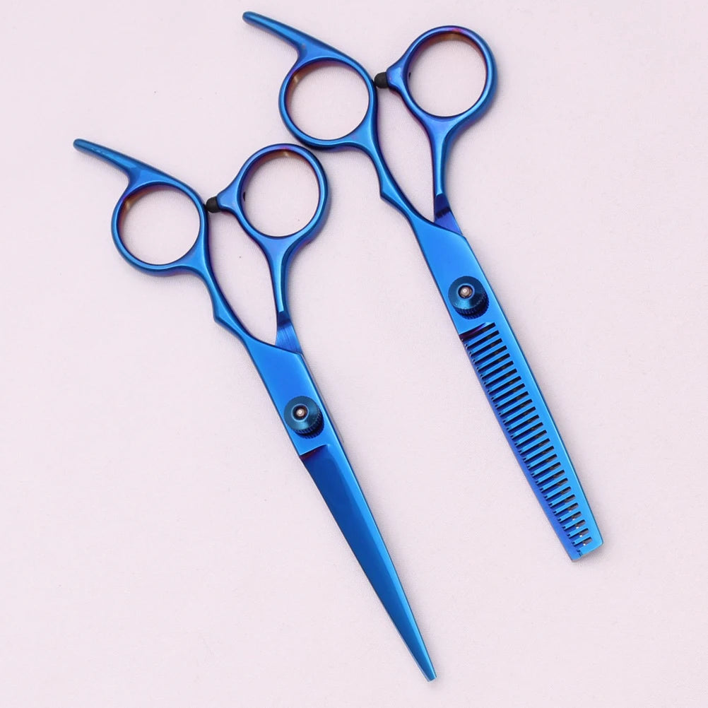 6.0'' Hair Scissors Professional Cutting Shears Thinning Hairdressing Haircut Comb Razors Sets Salon Barber & Home Dropshipping
