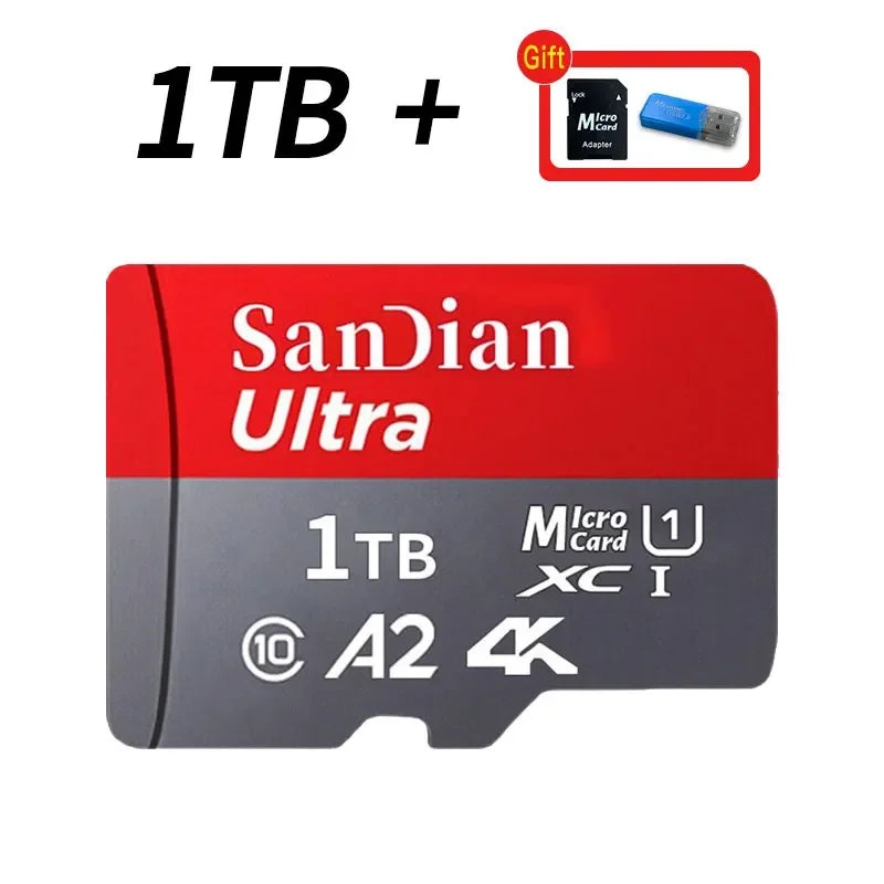Original Flash Card 512GB Memory Card Large Capacity Micro TF Card 128GB 256GB High Speed SD Cards for PC/Phone/Camera/Mac