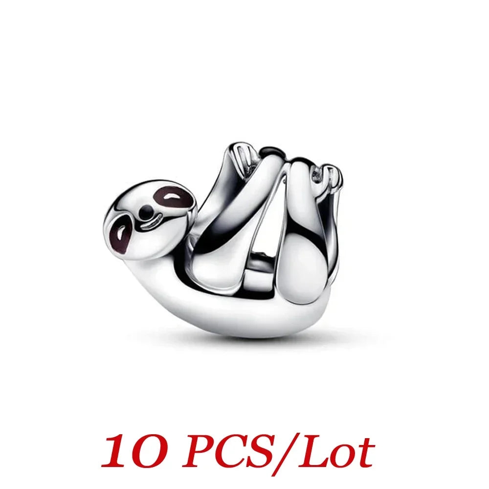 Cute Hanging Sloth Charm Fit Original Pan Bracelet DIY Women Jewelry Gift Sweet Animals Beads 2024 New Arrivals
