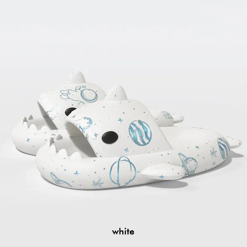 Home Shark Slippers Cloud Women Slides Clapper Summer Beach Indoor Soft Eva Sandal Men Male Non Slip Gradient Shoe Ladies Female