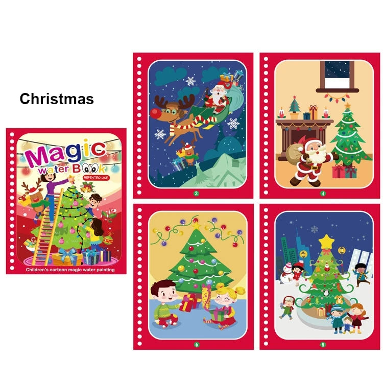 Reusable Magic Water Coloring Book Drawing Book for Kids Toddler Painting Book Montessori Educational Learning Toys