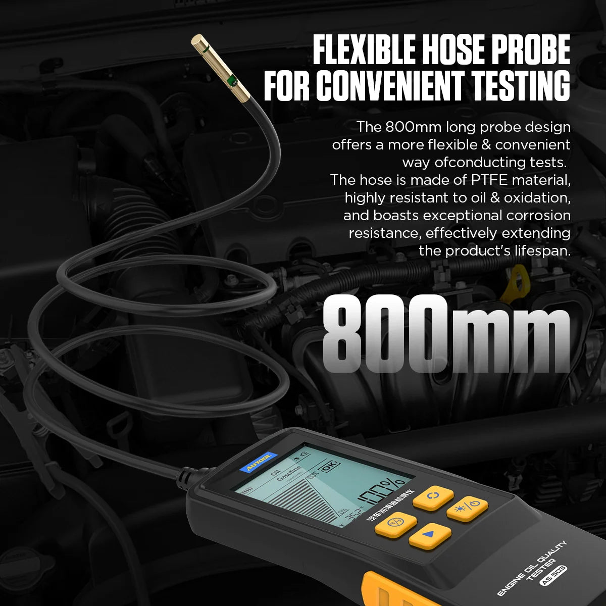 AUTOOL AS503 Engine Oil Tester with Digital Display for Auto Check Gasolin e & Diesel Car Engine POA Oil Quality Repair Tools
