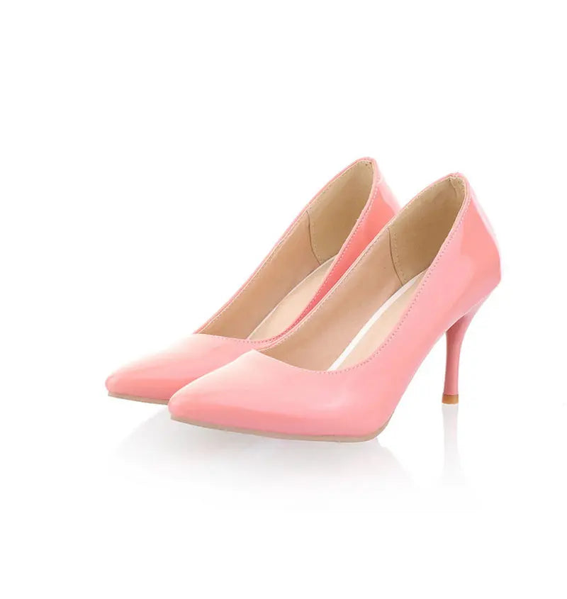 Fashion High Heels Women Pumps Shoes Large Size 45 47 Classic White Red Nude Pink Heeled Sexy Prom OL Office Wedding Shoes Lady