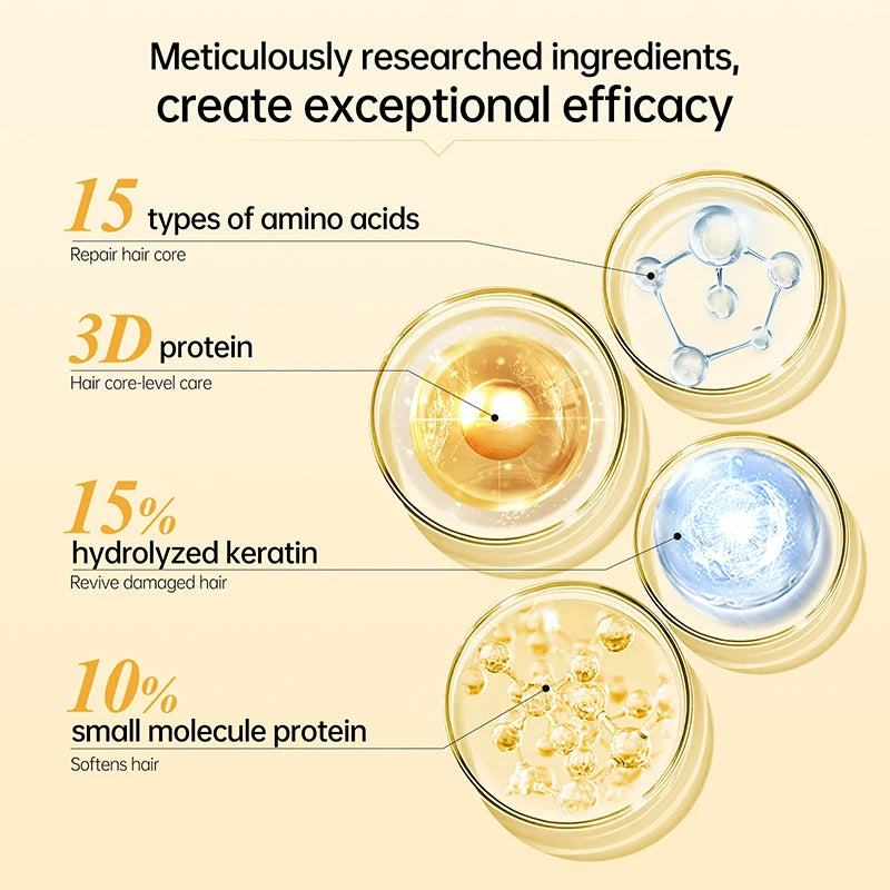 PURC 8 Seconds Hair Mask Smoothing Straightening Keratin Hair Treatment Cream Soft Repair Damaged Frizz Professional Hair Care