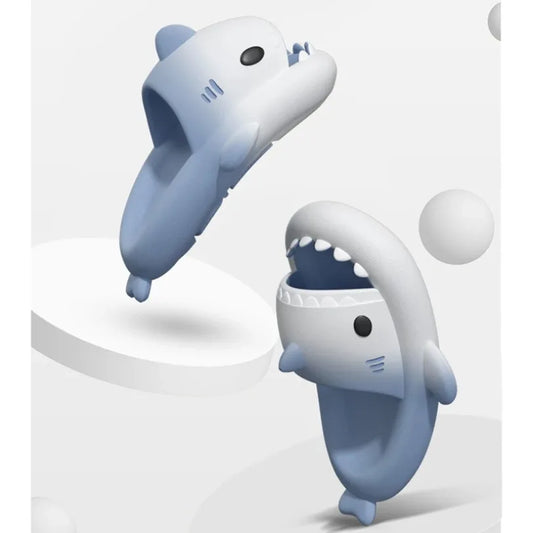 Home Shark Slippers Cloud Women Slides Clapper Summer Beach Indoor Soft Eva Sandal Men Male Non Slip Gradient Shoe Ladies Female