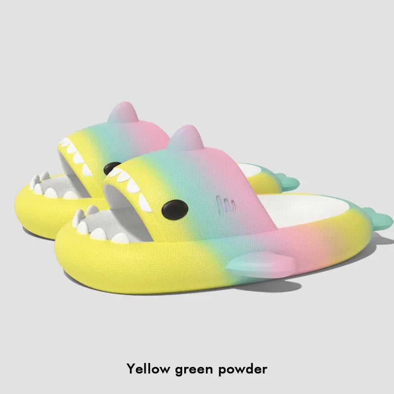 Home Shark Slippers Cloud Women Slides Clapper Summer Beach Indoor Soft Eva Sandal Men Male Non Slip Gradient Shoe Ladies Female