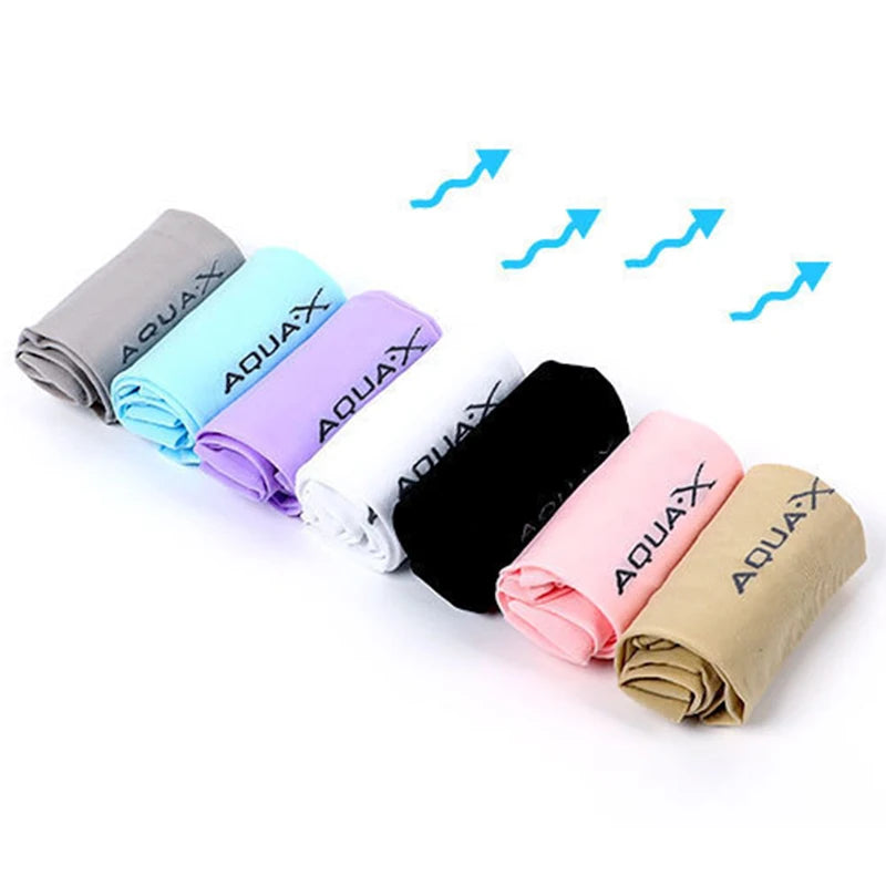 Summer Ice Silk Arm Sleeves Riding Sports Sunscreen Arm Cuff Sleeve Fishnet Fingerless Long Gloves Black Punk Rock Mesh Glove