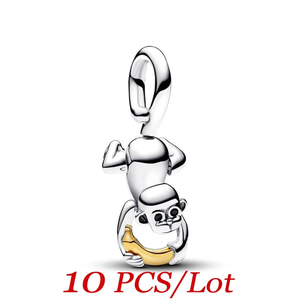 Cute Hanging Sloth Charm Fit Original Pan Bracelet DIY Women Jewelry Gift Sweet Animals Beads 2024 New Arrivals