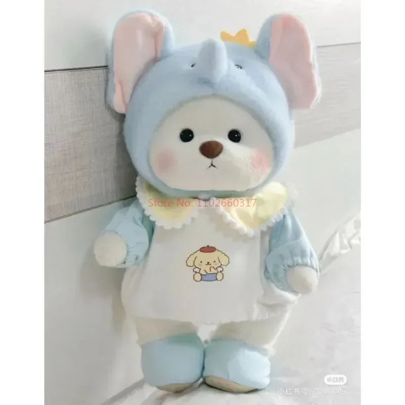 Clothes For 30cm Plush Toys Kawaii Plush Bear Doll Clothing Soft Bear White Brown Comfortable Cute Teddy Bear Kids Gift