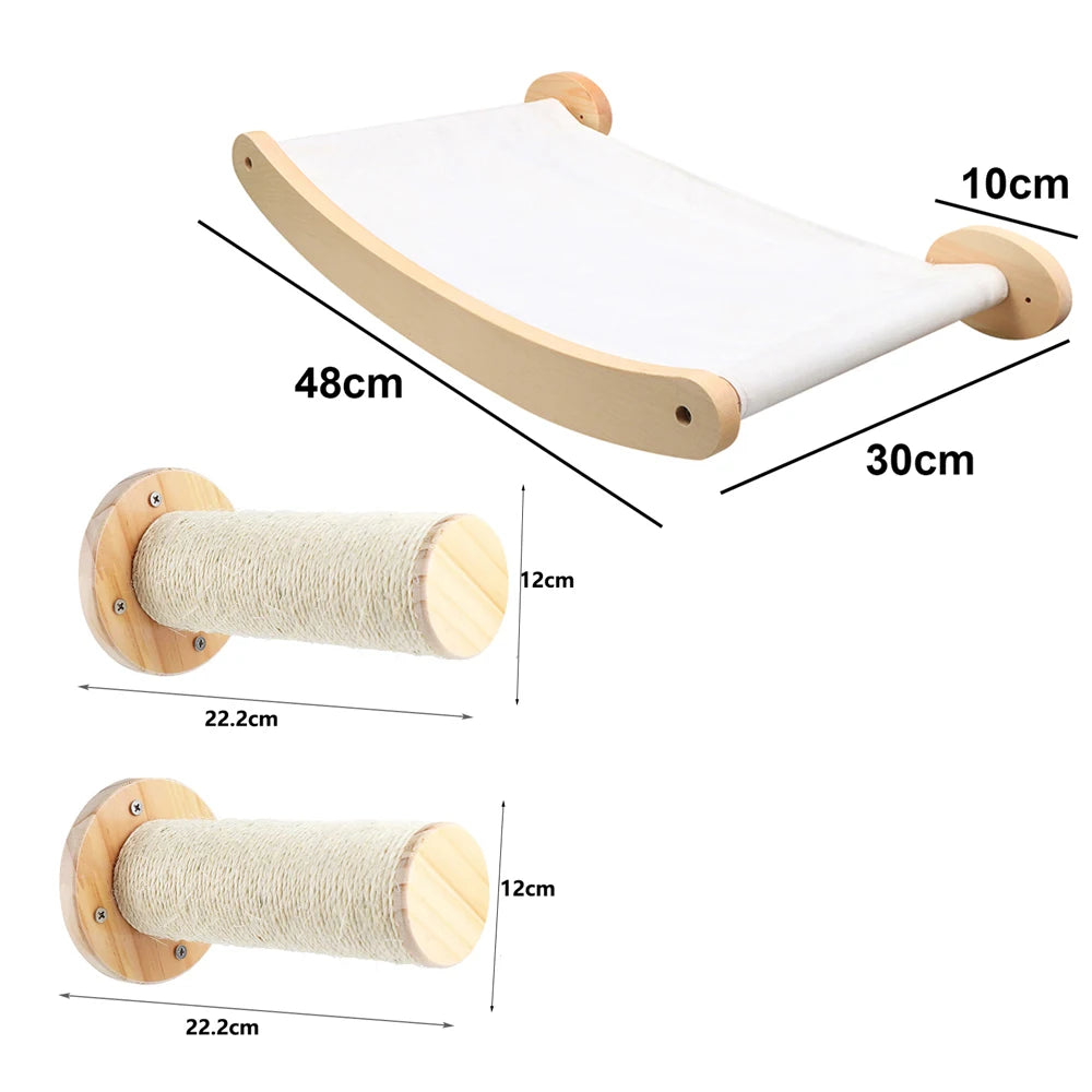 Wall Mounted Cat Tree Scratching Post