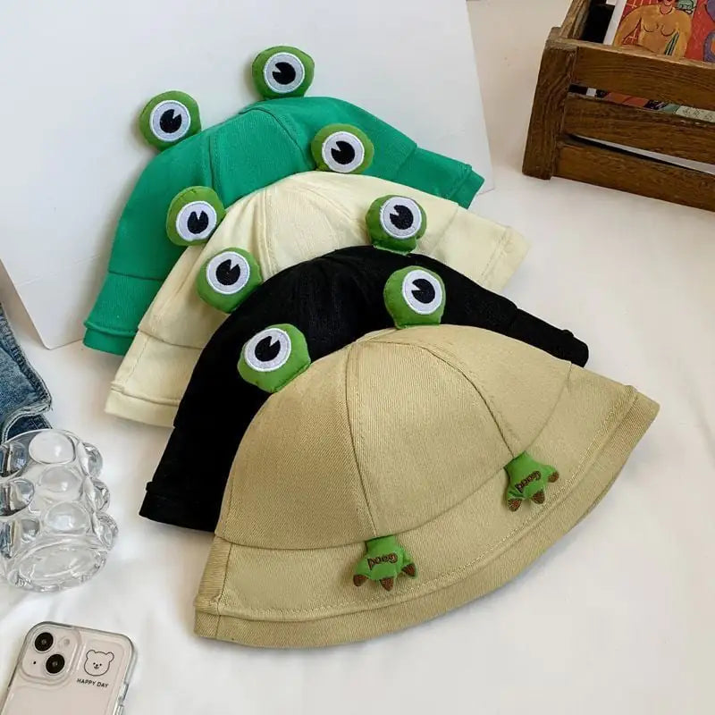 Cute Cartoon Frog Fisherman Hat for Women