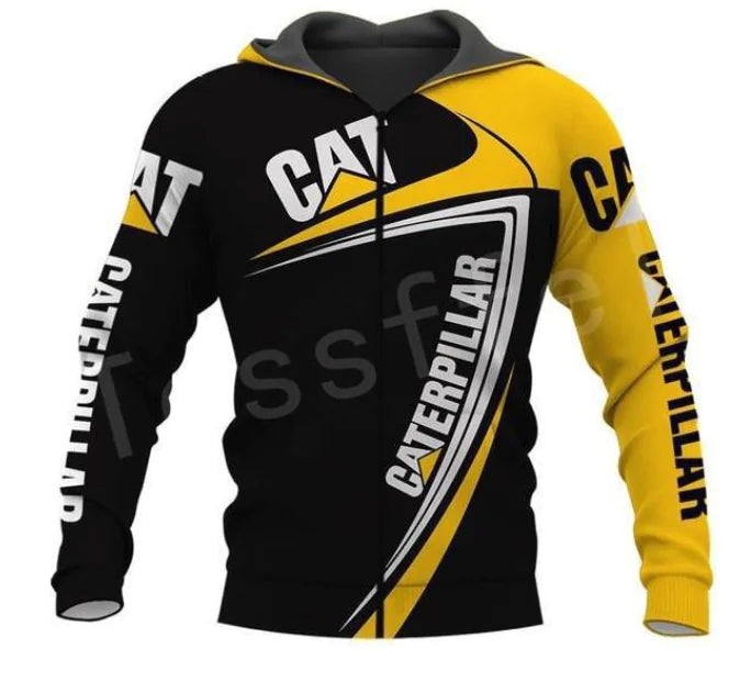 TYL 3D Digital Print Hoodie with Zipper and Hood