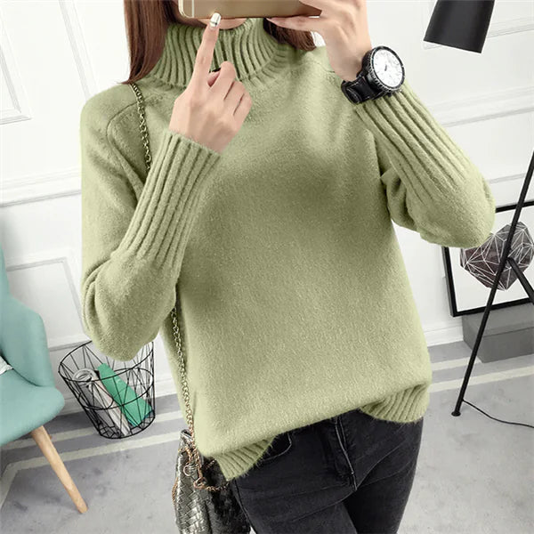 Turtleneck Sweater - Versatile Pullover Knitwear