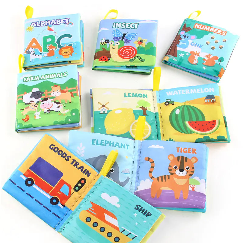 3D Fabric Baby Book - Early Education Toy with Animals