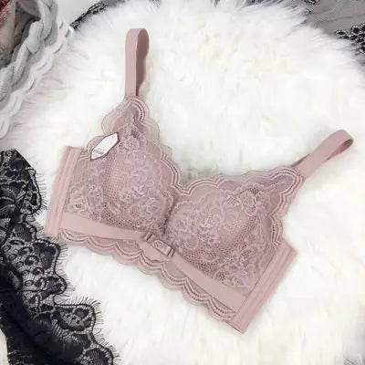 Luxury Wireless Lace Bra for Women's Support and Lift