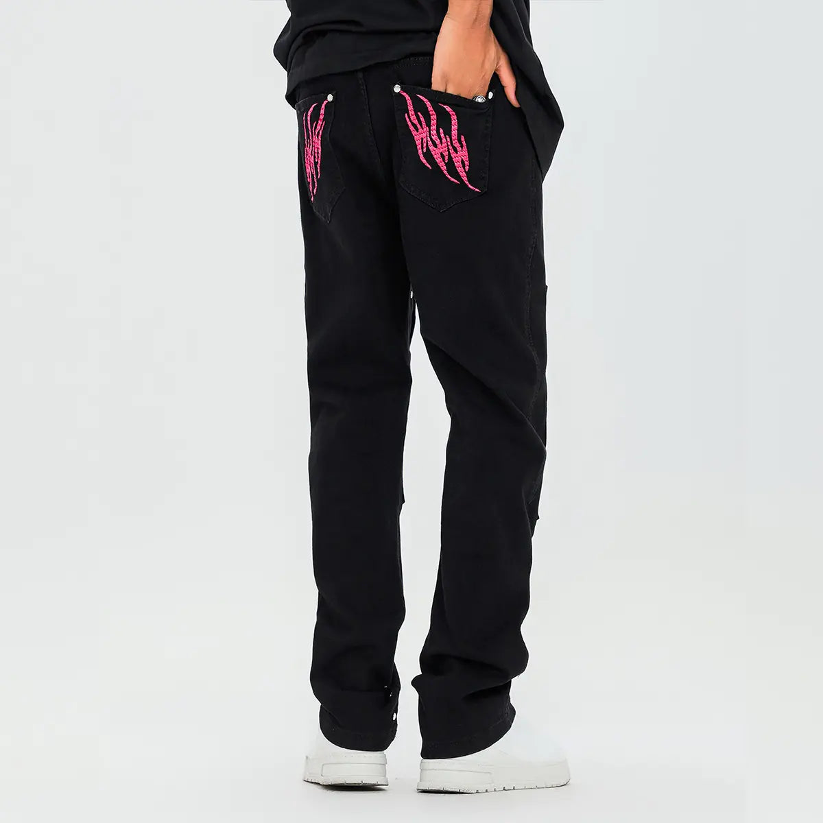 Wide-leg Denim Trousers by American High Street Brand