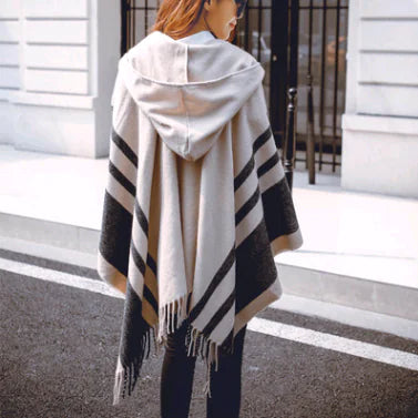 2020 Autumn Winter Women's Hooded Cape Scarf Shawl