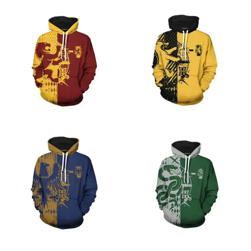Classic Harry Potter 3D Hoodie for Cosplay and Casual Wear