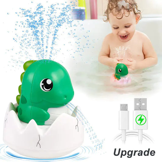 Dinosaur Bath Toys with Automatic Water Spray & Light