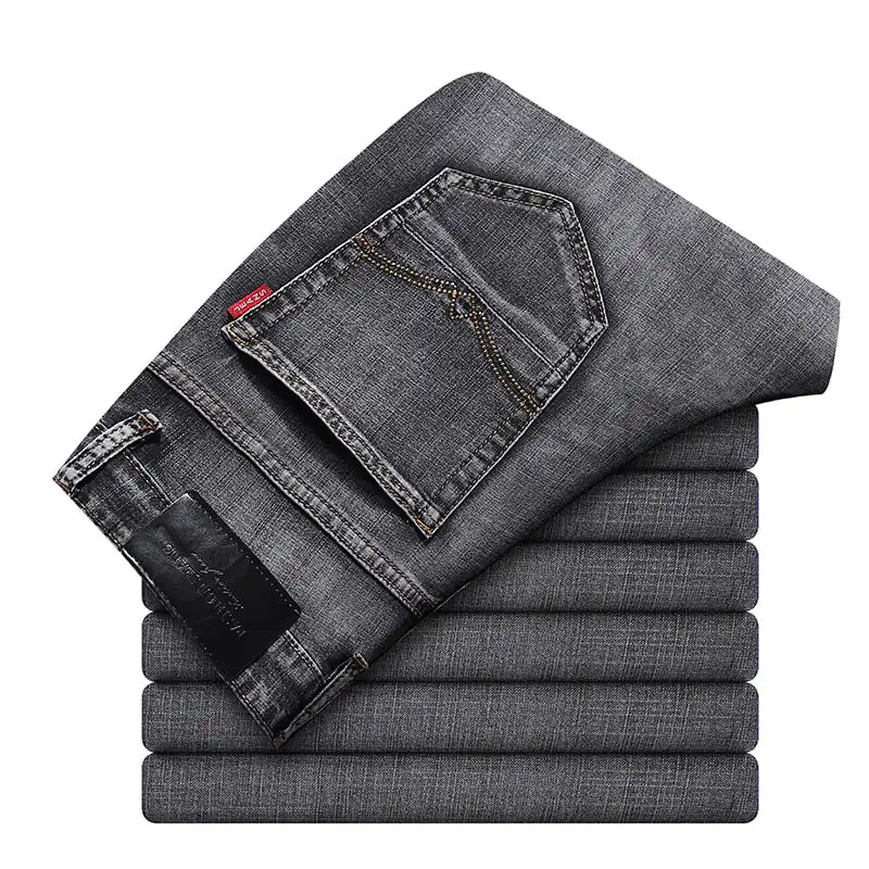 Men's Large Stretch Slim Straight Denim Jeans