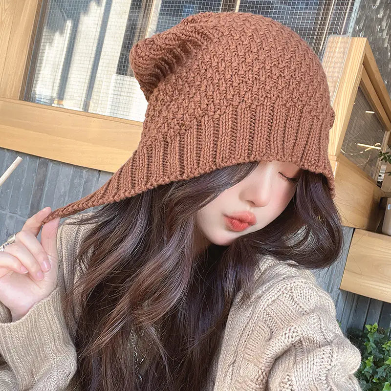 Women's Cute Woolen Cap with Earflaps for Autumn/Winter
