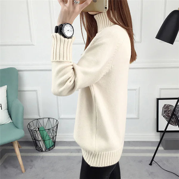 Turtleneck Sweater - Versatile Pullover Knitwear