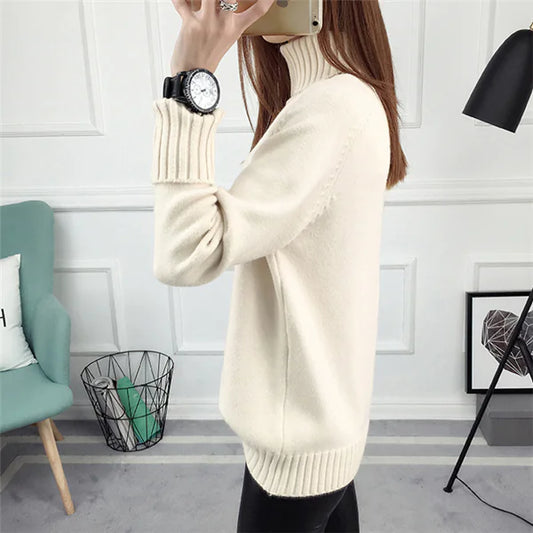 Turtleneck Sweater - Versatile Pullover Knitwear