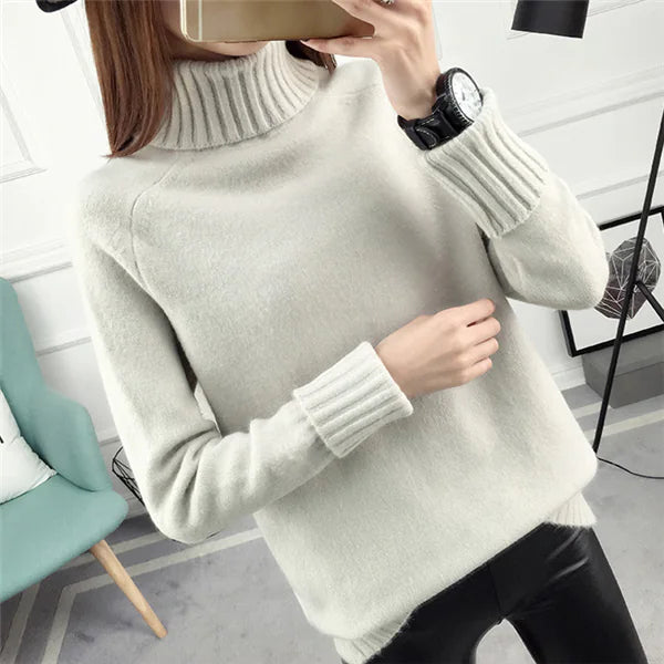 Turtleneck Sweater - Versatile Pullover Knitwear